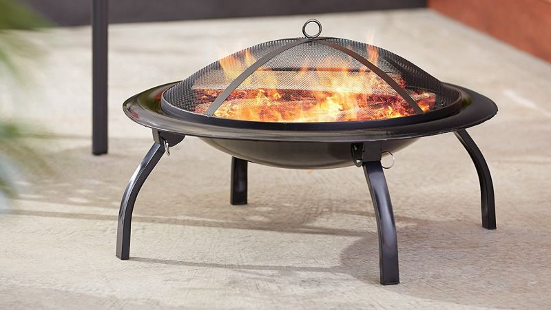 AmazonBasics 26-Inch Portable Folding Fire Pit | $43 | Amazon